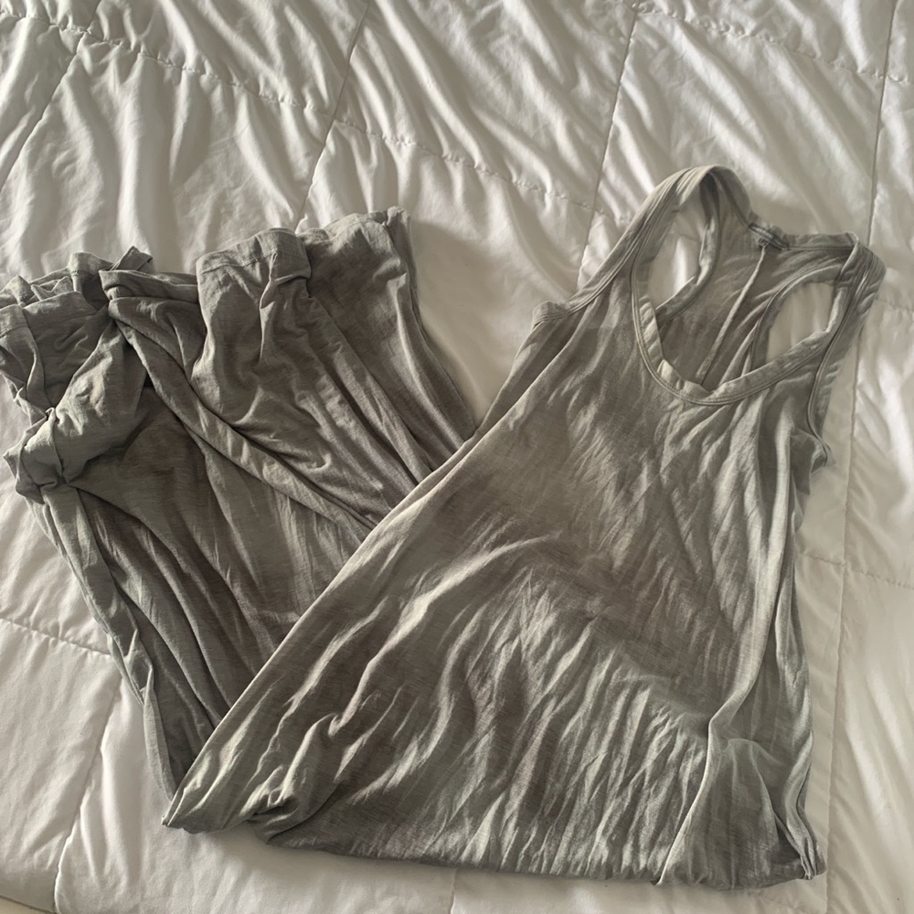James Perse Racerback Grey Ombre Maxi Dress